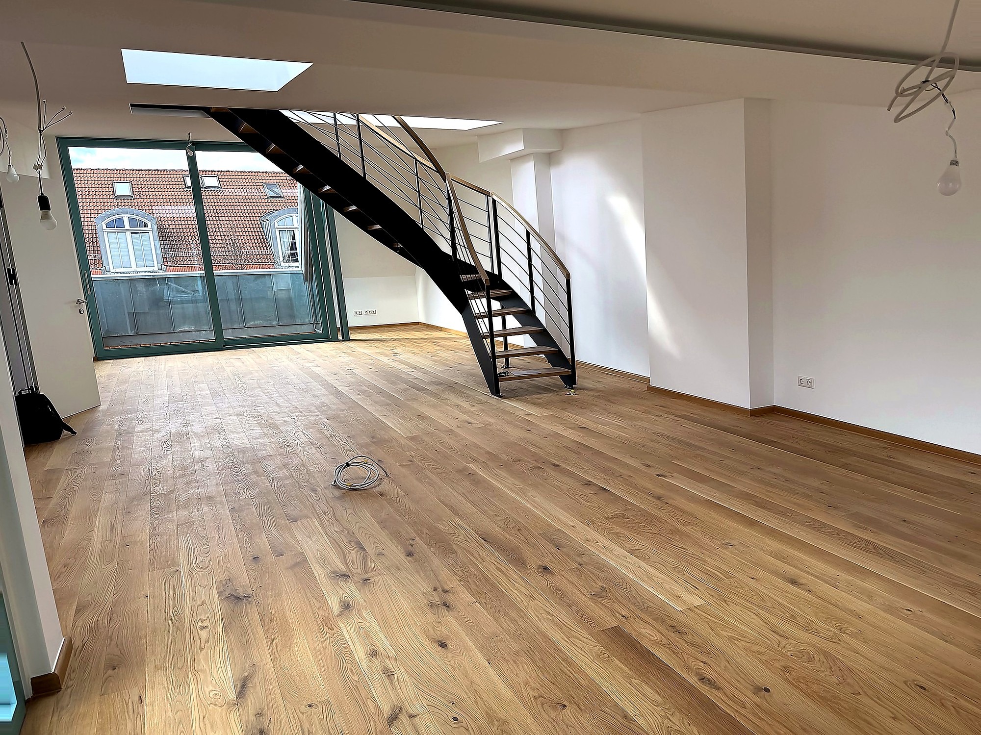 Wohnraum und Treppe